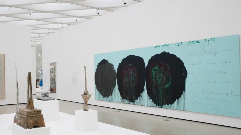 A Gallery Display Featuring Cy Twombly's Abstract Art